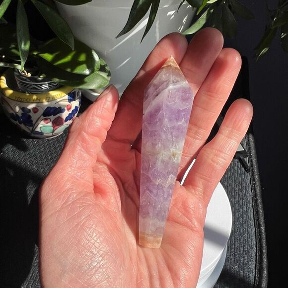 Amethyst Crazy Lace Agate Crystal Wand (#1)‎ - Picture 2 of 13